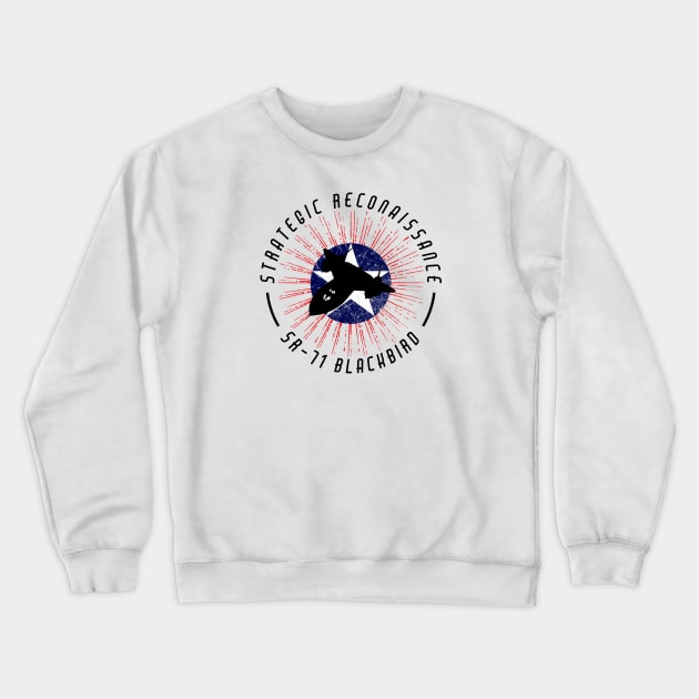 Strategic Reconnaissance SR-71 Blackbird Crewneck Sweatshirt by Wykd_Life